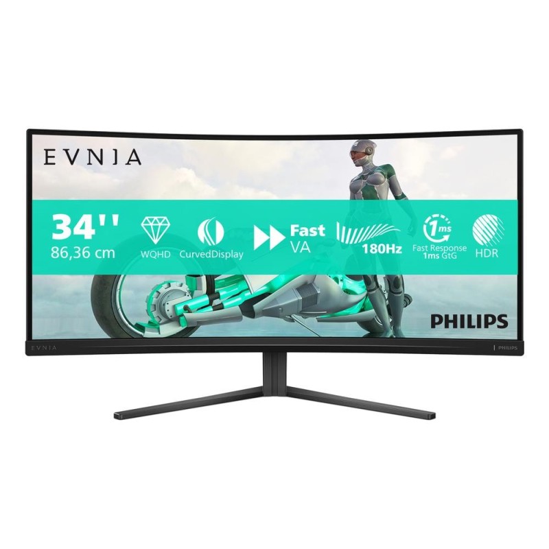 Philips 34M2C3500L Monitor 34″WQHD180h 2HDMI DP cu