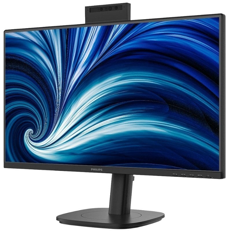 Monitor Profesional Philips 24B2N3200JH 23.8″/ Full HD/ Webcam/ Multimedia/ Regulable en altura/ Negro
