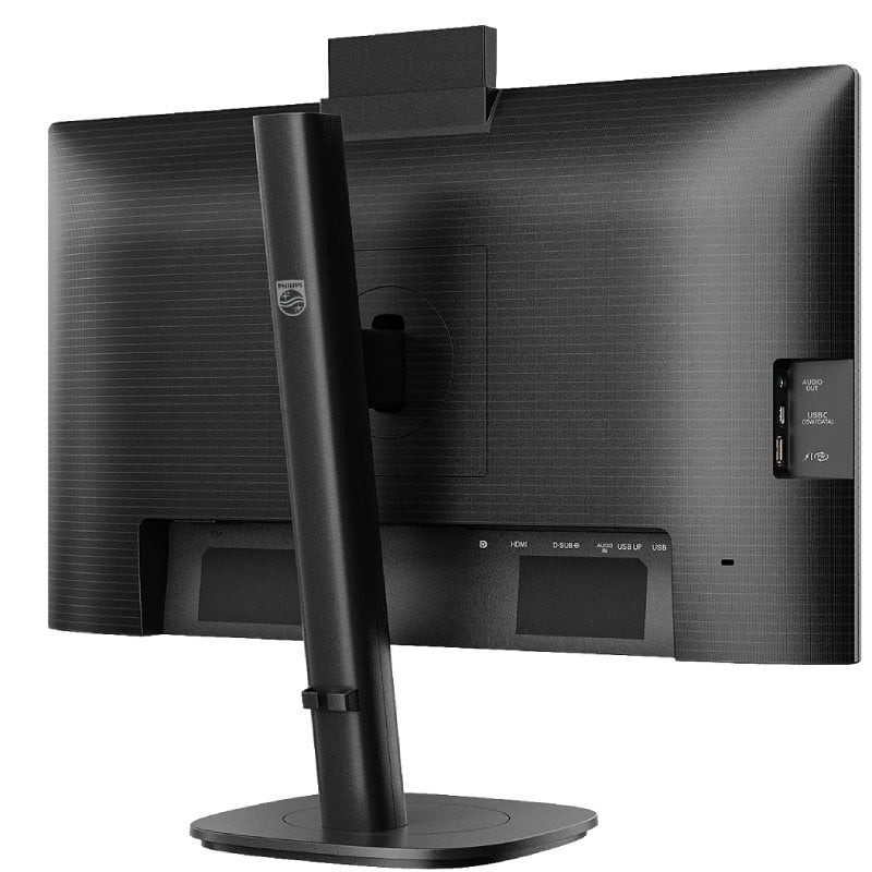 Monitor Profesional Philips 24B2N3200JH 23.8″/ Full HD/ Webcam/ Multimedia/ Regulable en altura/ Negro