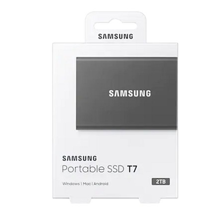 Disco Externo SSD Samsung Portable T7 2TB/ USB 3.2/ Gris