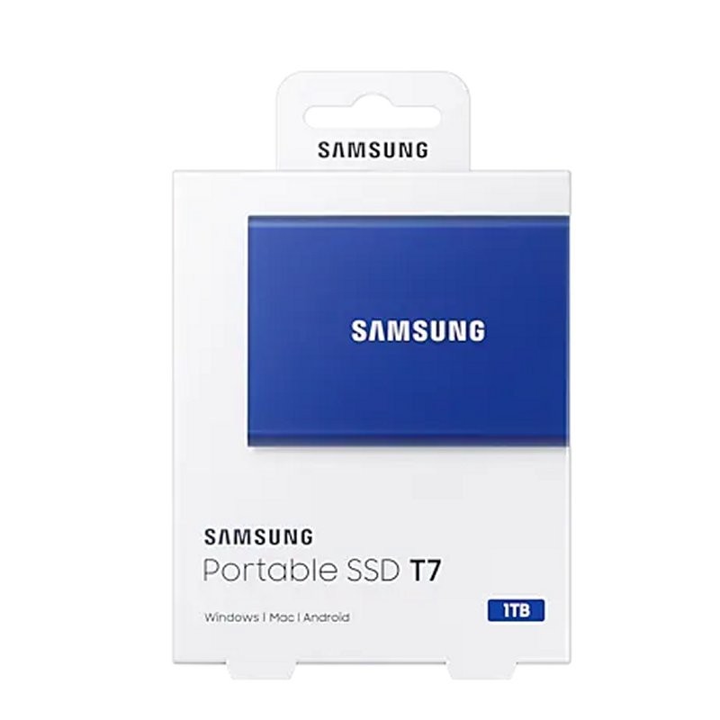 Disco Externo SSD Samsung Portable T7 1TB/ USB 3.2/ Azul