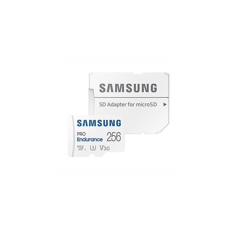 Tarjeta de Memoria Samsung Pro Endurance 256GB microSD XC con Adaptador/ Clase 10/ 100MBs