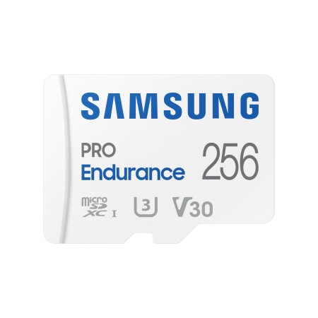 Tarjeta de Memoria Samsung Pro Endurance 256GB microSD XC con Adaptador/ Clase 10/ 100MBs