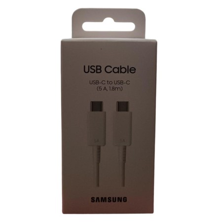 Cable usb tipo c samsung 1.8m - macho - macho - blanco