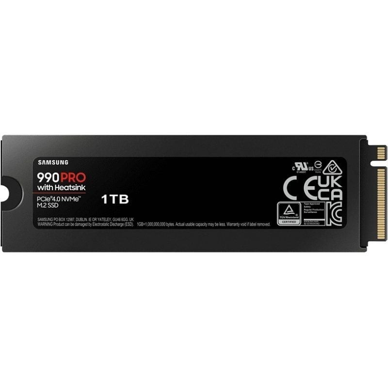 Disco SSD Samsung 990 PRO 1TB/ M.2 2280 PCIe Gen4/ con Disipador de Calor/ Compatible con PS5 y PC/ Full Capacity