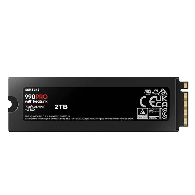 Disco SSD Samsung 990 PRO 2TB/ M.2 2280 PCIe Gen4/ con Disipador de Calor/ Compatible con PS5 y PC/ Full Capacity