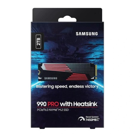 Disco SSD Samsung 990 PRO 2TB/ M.2 2280 PCIe Gen4/ con Disipador de Calor/ Compatible con PS5 y PC/ Full Capacity