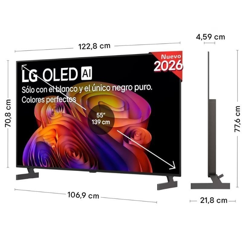 Televisor LG OLED AI B6 OLED55B6ELC 55″/ Ultra HD 4K/ Smart TV/ WiFi