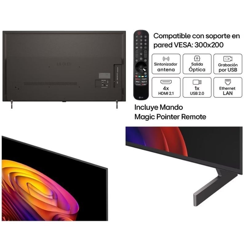 Televisor LG OLED AI B6 OLED55B6ELC 55″/ Ultra HD 4K/ Smart TV/ WiFi