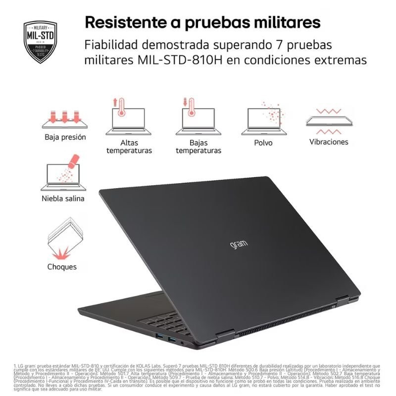 Portatil lg gram pro 16z90ts - g u9 - 288v - 32gb - ssd 1tb - 16 pulgadas - w11h
