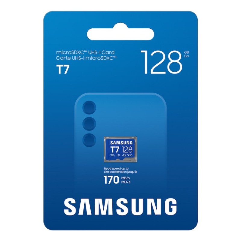 Tarjeta de Memoria Samsung P7 128GB microSD XC/ Clase 10/ 170MBs