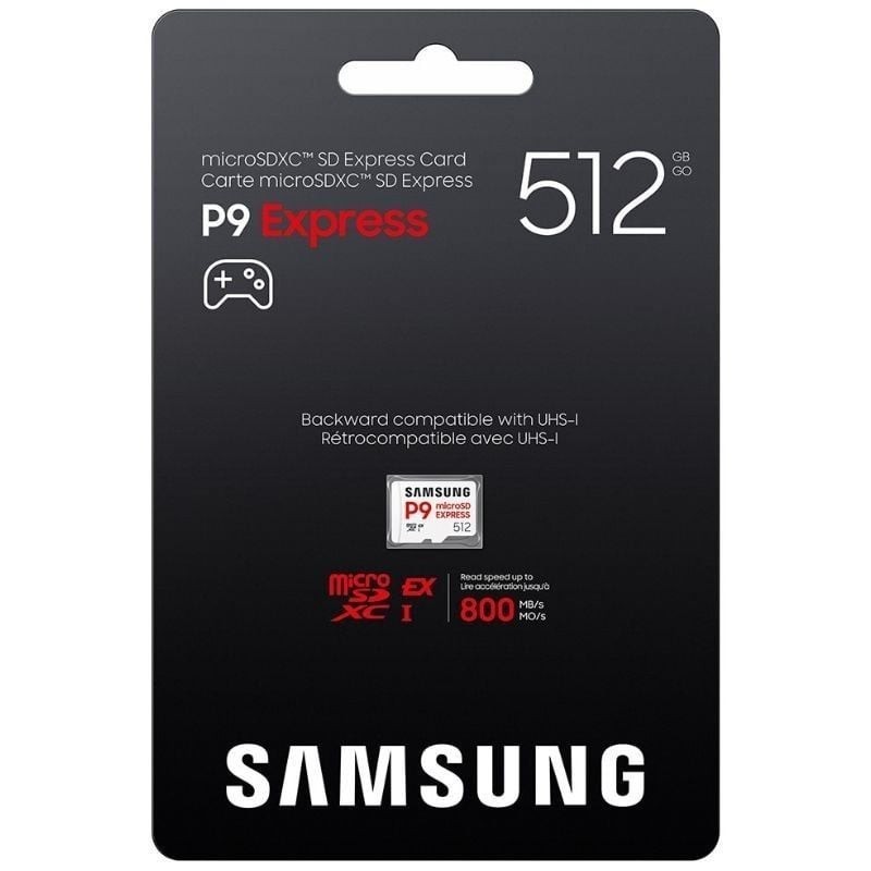 Tarjeta de Memoria Samsung P9 Express 512GB microSD XC/ Clase 10/ 800MBs