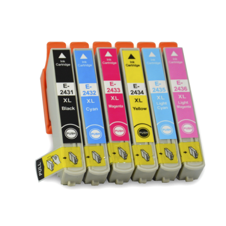 Cartucho de tinta compatible dayma epson t2432 cian
