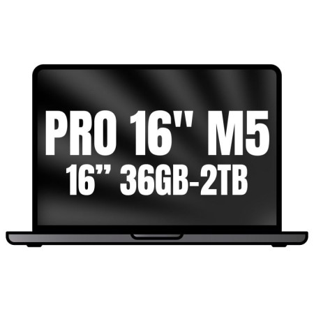 Apple Macbook Pro 16″/ M5 Max 18-Core CPU/ 36GB/ 2TB SSD/ 32-Core GPU/ Negro Espacial