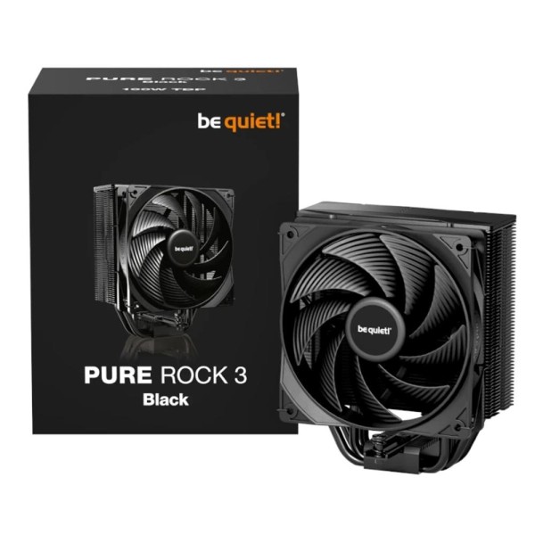 Ventilador disipador cpu bequiet pure rock 3 120mm negro