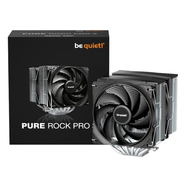 Ventilador disipador cpu be quiet pure rock pro 3 2 x 120mm negro