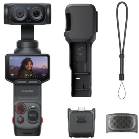 Cámara Digital Deportiva Insta360 Luna Pro/ 8K/ Ángulo de visión 360º/ Negra
