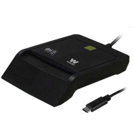 Lector de DNI y Tarjetas Woxter PE26-200/ USB Tipo-C/ Negro