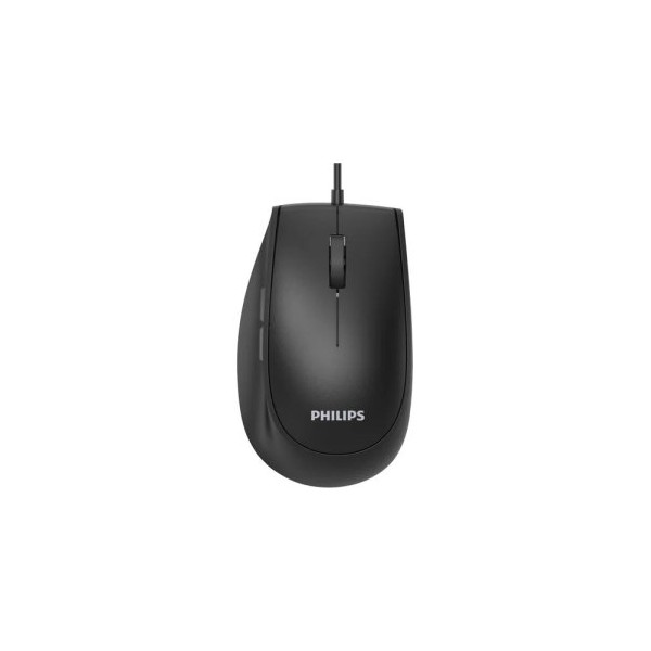 MOUSE PHILIPS SPK7327G SENSOR OPTICO 1200 DPI 5 BOTONES DISEÑO SILENCIOSO GRIS ERGONOMICO