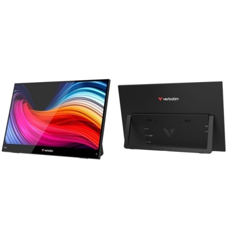 Monitor Portátil Táctil Verbatim Touch Light 14″/ Full HD/ Multimedia/ Negro
