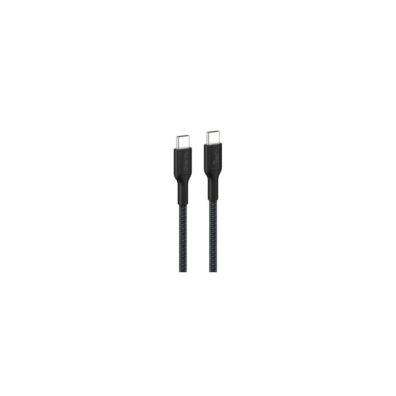 CABLE USB-C A USB-C 1M BELKIN CAB025HQ1MBK 240W TRENZADO COLOR NEGRO