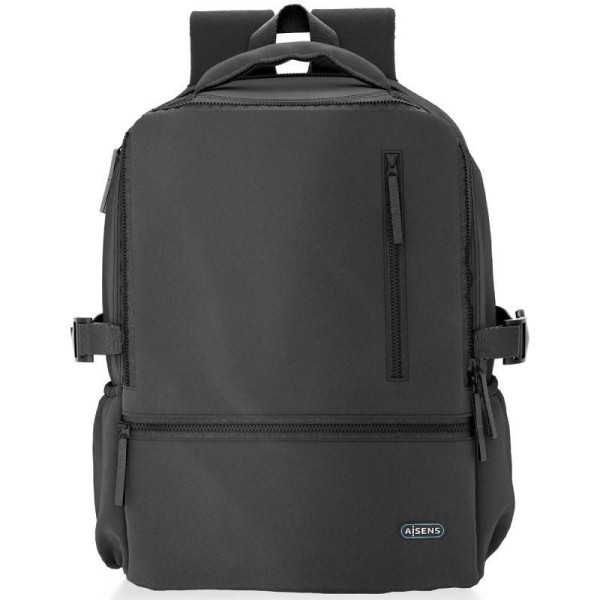 Mochila Aisens ASBG-BP086-BK para Portátiles hasta 15.6″/ Impermeable/ Negro