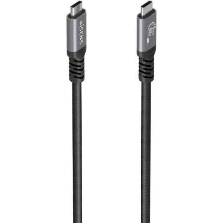 Cable USB 3.2 Tipo-C Aisens A107-0991/ USB Tipo-C Macho - USB Tipo-C Macho/ Hasta 60W/ 5Gbps/ 7m/ Negro