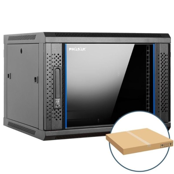 Armario Rack Mural Desmontado Phasak PHO 2106D/ 19″/ Altura 6U