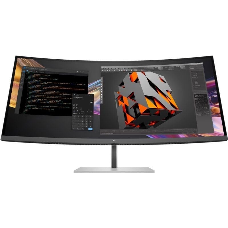 Monitor Profesional Ultraparonámico Curvo HP Pro serie 7 37.5″/ WQHD+/ Multimedia/ Regulable en Altura/ Plata