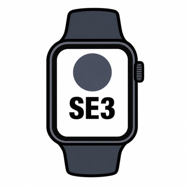 Apple Watch SE3/ GPS/ 40mm/ Caja de Aluminio Medianoche/ Correa Deportiva Azul Marino S/M