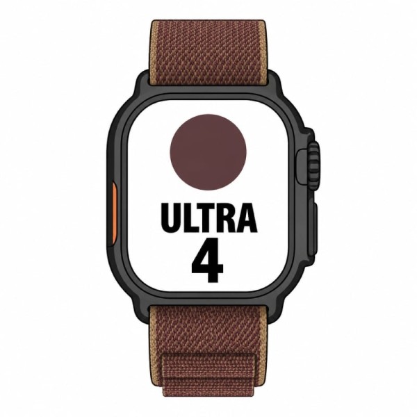 Apple Watch Ultra 4/ GPS/ 49mm/ Caja de Titanio Negro/ Correa Loop Alpine Burdeos M