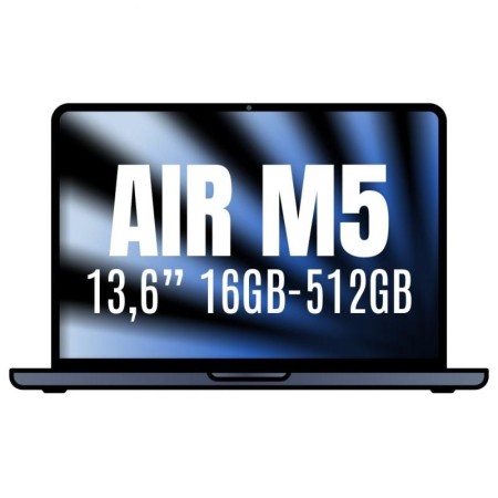 Apple Macbook Air 13,6″/ M5 10-Core CPU/ 16GB/ 512GB SSD/ 8-Core GPU/ Medianoche