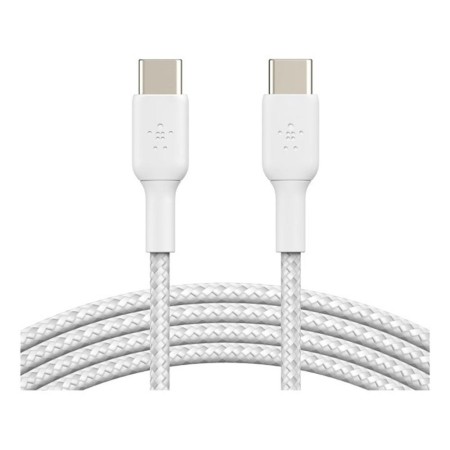 Cable usb tipo c belkin 1m - macho - macho - blanco trenzado 2 unidades