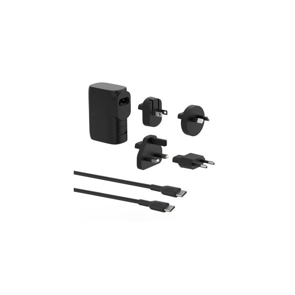 POWERBANK BELKIN BPZ003BT1MBK-B6 5K+CARGADOR 25W CON ADAPTADORES DE VIAJE NEGRO