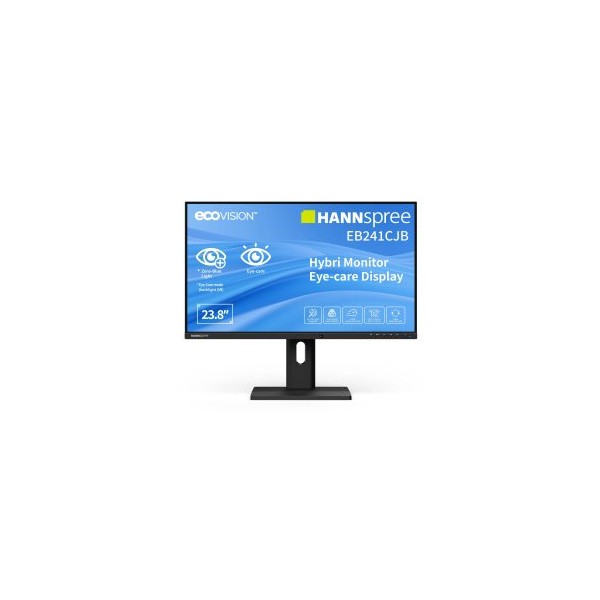 MONITOR 24″ USB-C DP HDMI HANNSPREE EB241CJB TRANSFLECTIVE FHD 75Hz 6ms ALTAVOZ REGULABLE NEGRO