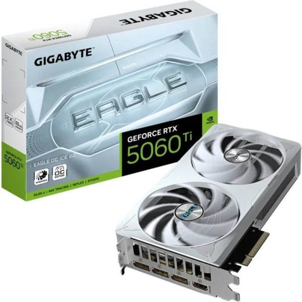 Tarjeta Gráfica Gigabyte GeForce RTX 5060 Ti Eagle OC ICE/ 8GB GDDR7