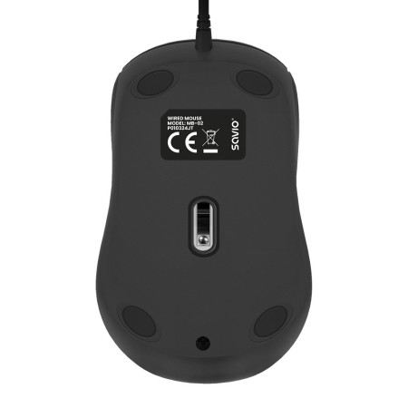 RATON OPTICO SAVIO MB-02 CON CABLE USB-A 1200 DPI