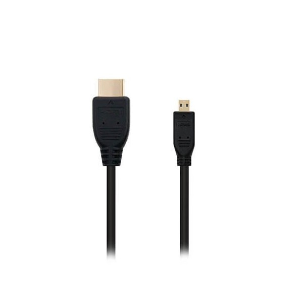 Cable micro hdmi tipo d a hdmi tipo a nanocable - macho - macho - alta velocidad - negro