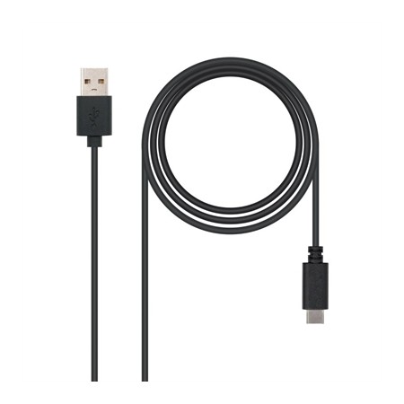 Cable usb tipo c a usb tipo a nanocable 0.5m - macho - macho - negro