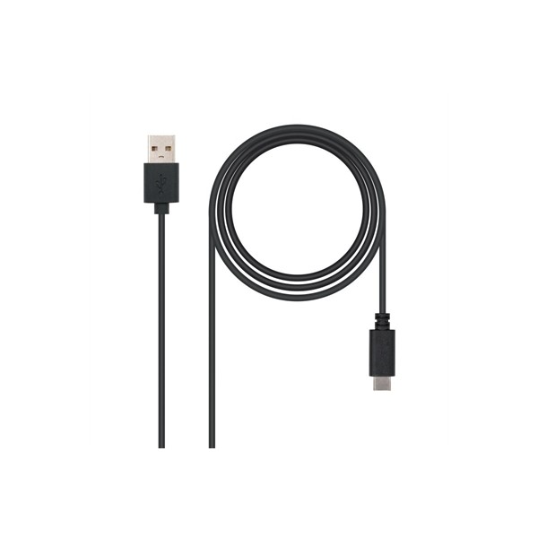 Cable usb tipo c a usb tipo a nanocable 0.5m - macho - macho - negro