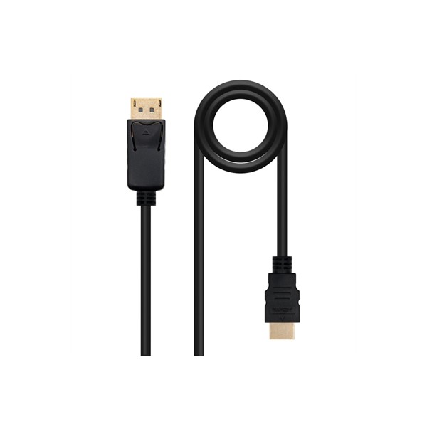 Cable displayport a hdmi nanocable 1m - macho - macho - negro