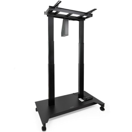 Soporte de Suelo Eléctrico/ Inclinable/ Ajustable con Ruedas TooQ UROS FSM03-B para TV 52-84″/ hasta 100kg