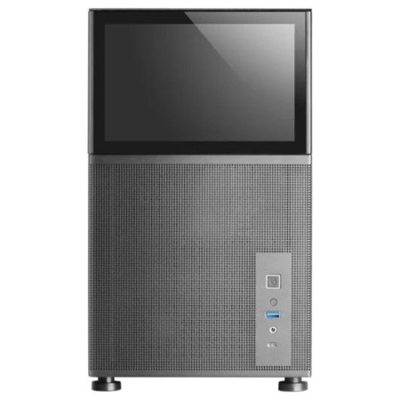 Caja ordenador mars gaming mclcd matx cristal templado pantalla ips 8 pulgadas negro