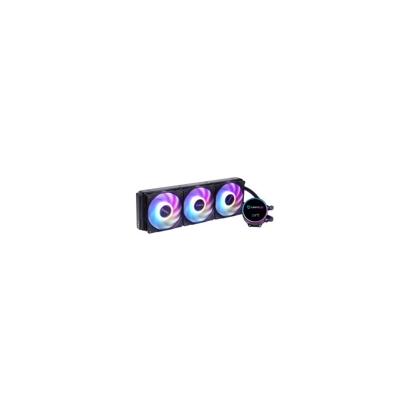 REFRIGERACION LIQUIDA UNYKAch UK363101 AQUASTORM NEO 360 360MM 3x120MM TDP 300W ARGB LCD NEGRO