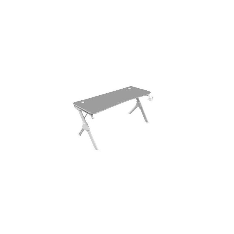 MESA MARS GAMING MGD 140 WHITE CHASIS DE ACERO TABLERO 140X60cm ALTURA 75cm ALFOMBRILLA NANOTEXTIL C