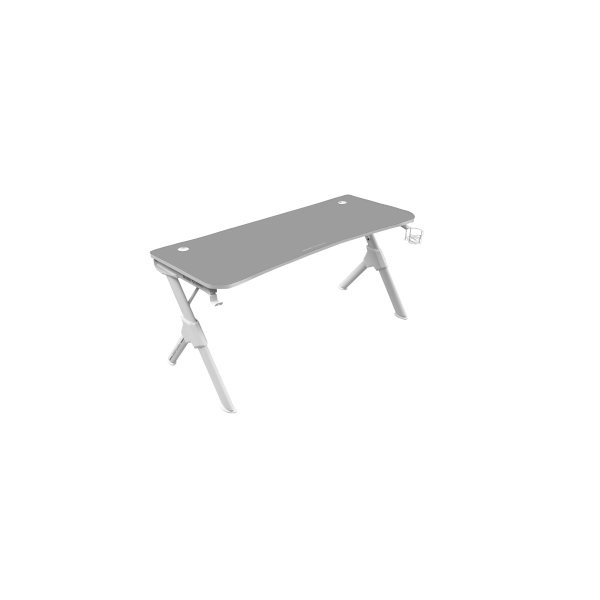 MESA MARS GAMING MGD 140 WHITE CHASIS DE ACERO TABLERO 140X60cm ALTURA 75cm ALFOMBRILLA NANOTEXTIL C