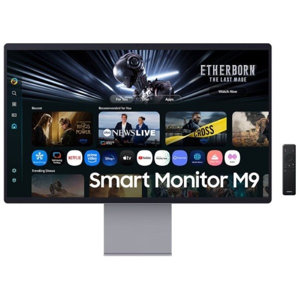 Smart Monitor Gaming Samsung M9 M90SF S32FM900SU 32″/ 4K/ 0.03ms/ 165Hz/ QD-OLED/ Multimedia/ Regulable en altura/ Smart TV/ Pla