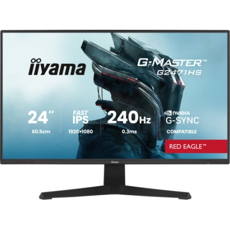 MONITOR IIYAMA 24 PULGADAS RESOLUCIÓN FULL HD (1920X1080), PANEL IPS, 0,8 MS (MPRT), 165 HZ, BRILLO 250, CONTRASTE 1100:1, HDMI,