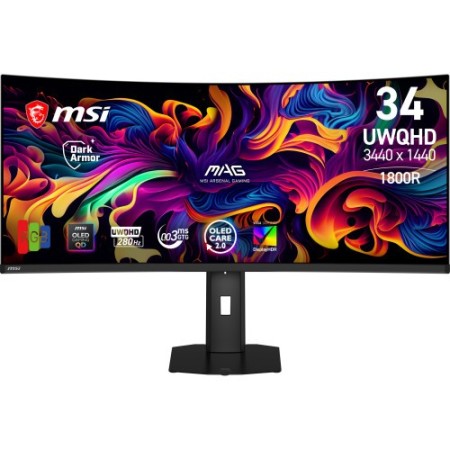 MSI MAG 341CQP QD-OLED X28 pantalla para PC 86,4 cm (34″) 3440 x 1440 Pixeles UltraWide Quad HD Negro