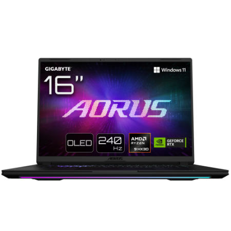 GIGABYTE AORUS MASTER 16 Gaming Laptop - 16.0“, 240Hz OLED, AMD Razen 9 9955X3D, NVIDIA RTX 5090 GPU, 32GB DDR5 5600MHz, 1TB SDD